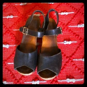 Vintage70s Blue Leather Sandals